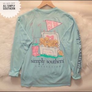 Teal Simply Southern Long Sleeve Tee
